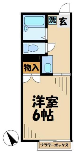リーバイスハイツ(1K/1階)の間取り写真