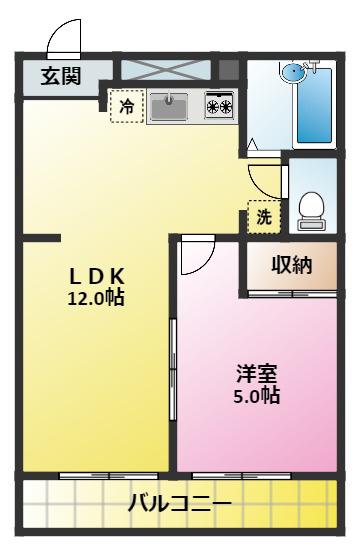 ピエール武蔵小杉(1LDK/3階)の間取り写真
