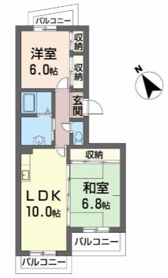 ハイムエミネンス(2LDK/2階)の間取り写真