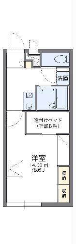 レオパレスシャムール西尾(1K/2階)の間取り写真