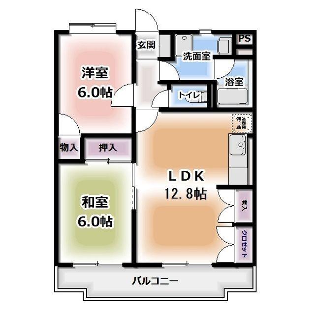 エクセレントI(2LDK/1階)の間取り写真