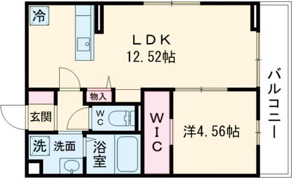 ローリエ(1LDK/3階)の間取り写真