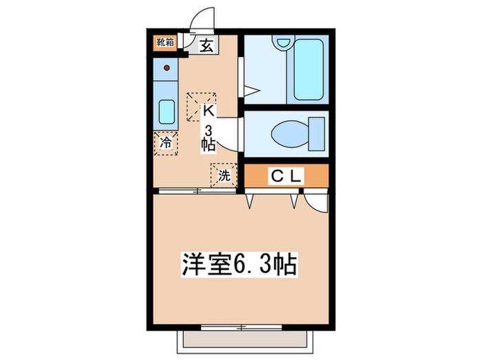 シェソワ明大前(1K/1階)の間取り写真