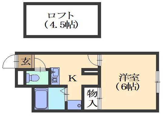 シーズンコート福池(1K/1階)の間取り写真