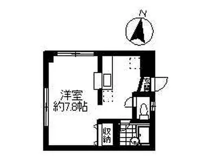 ウェリントンズビル(ワンルーム/3階)の間取り写真