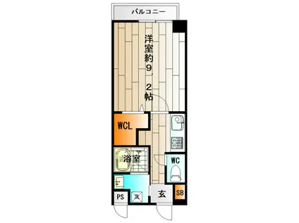 アウルムグランデ(1K/3階)の間取り写真