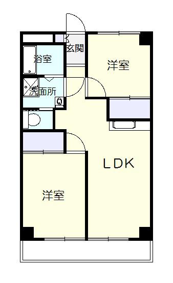 シェモワ前橋(1SLDK/7階)の間取り写真