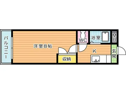 セゾン・ド・高和(1K/3階)の間取り写真