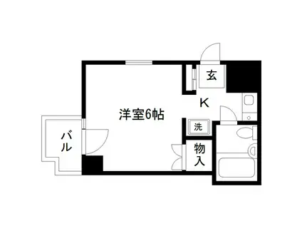 オノレジデンス(ワンルーム/3階)の間取り写真