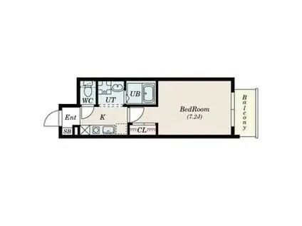 S-FORT桜川南(1K/10階)の間取り写真