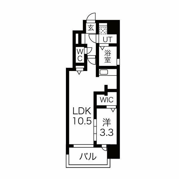 ミラージュパレス都島本通(1LDK/8階)の間取り写真