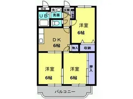 Y&Mサンライズマンション(3DK/2階)の間取り写真