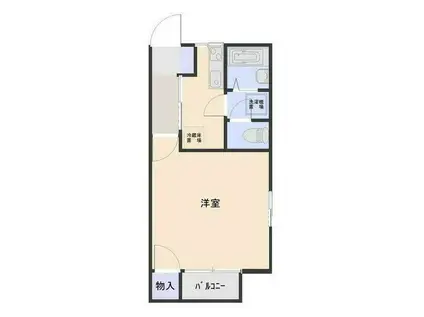 セピアハイツ(1K/2階)の間取り写真