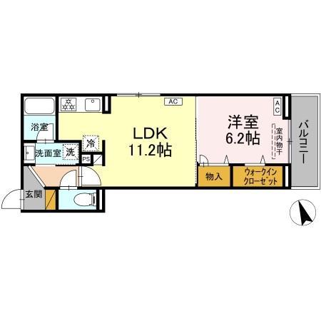 NH RESIDENCE(1LDK/2階)の間取り写真