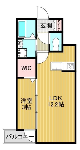 アドニスコートパート2(1LDK/2階)の間取り写真