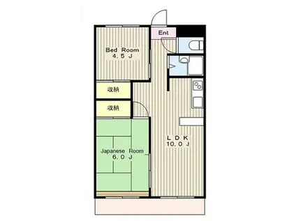 アルクヒルズ(2LDK/2階)の間取り写真