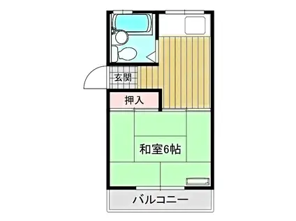 アートハイツI(1K/2階)の間取り写真