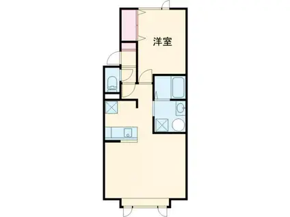 エクセルシオールIV(1LDK/2階)の間取り写真