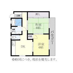 第一太田コーポ(2DK/3階)の間取り写真