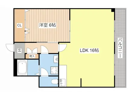 タイハイツ桜宮(1LDK/4階)の間取り写真