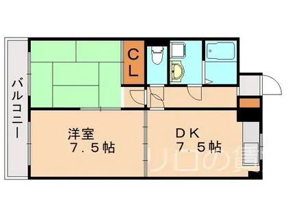 フォーレスト本城I(2DK/5階)の間取り写真