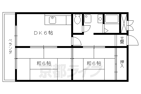 ニュー太田(2DK/2階)の間取り写真