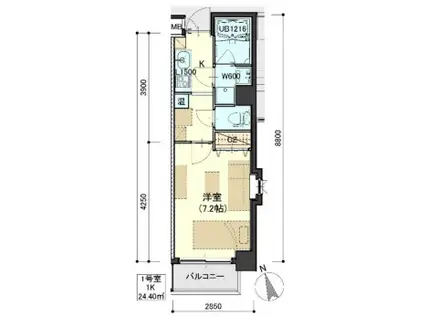 CLAIR.S(1K/4階)の間取り写真