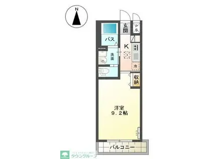 アルビレオ(1K/1階)の間取り写真