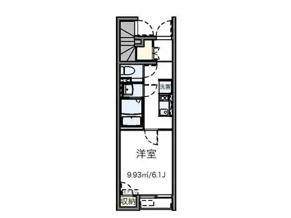 グランツ藤24(1K/1階)の間取り写真