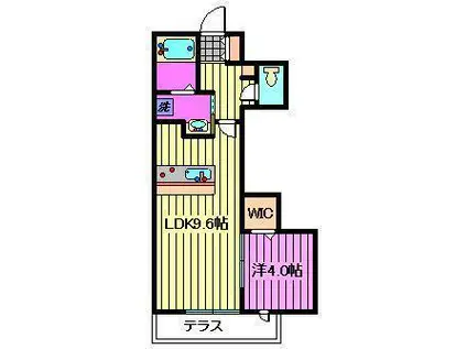 GRANDE CLASSE 新都心(1LDK/2階)の間取り写真