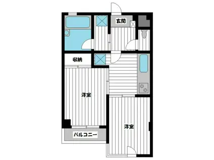 レスポワール(2DK/3階)の間取り写真