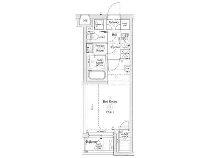 DIPS上北沢ノース VILLA(1K/4階)の間取り写真