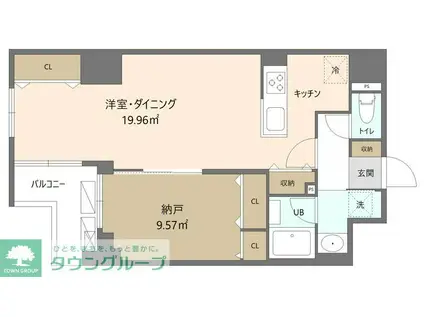 REFRAME5 早稲田(1LDK/3階)の間取り写真