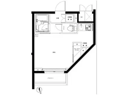 ルーブル蒲田南弐番館(ワンルーム/3階)の間取り写真