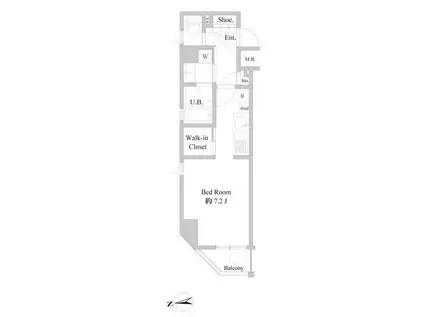 B CITY APARTMENT ITABASHI ノース(1K/3階)の間取り写真