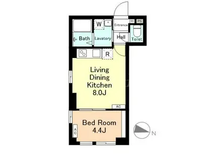 PINEHURST(1LDK/1階)の間取り写真