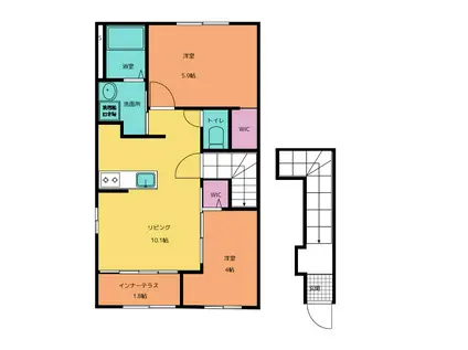 メゾン・杉山(2LDK/2階)の間取り写真