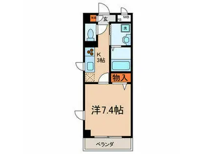 MOMA(1K/4階)の間取り写真