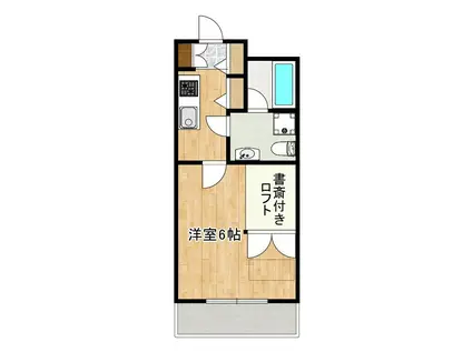 オーセンティックルネス室園(1K/3階)の間取り写真