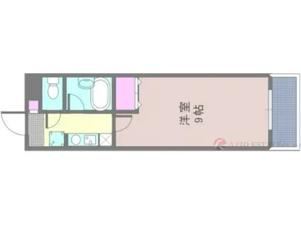 マンション野口II(1K/7階)の間取り写真