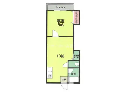 石井マンション(1LDK/4階)の間取り写真