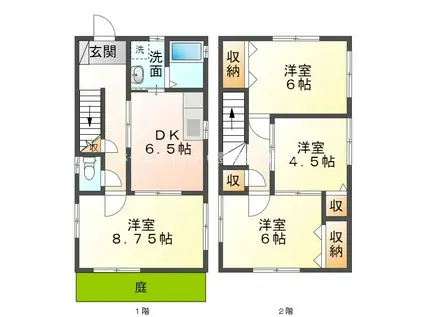 フォルテ北山(4DK/1階)の間取り写真