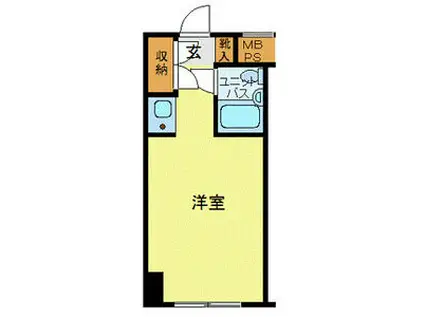 ハローレジデンス西葛西(ワンルーム/1階)の間取り写真