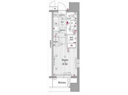 ガーラ・ステージ川崎(1K/10階)の間取り写真