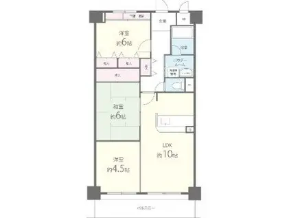 タウンコートサカエ(3LDK/3階)の間取り写真