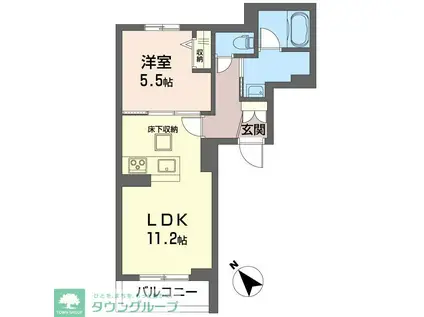 ラ・シャンス(1LDK/1階)の間取り写真