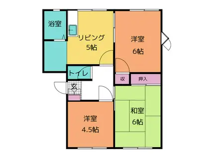 フレグランス高洲(3K/2階)の間取り写真