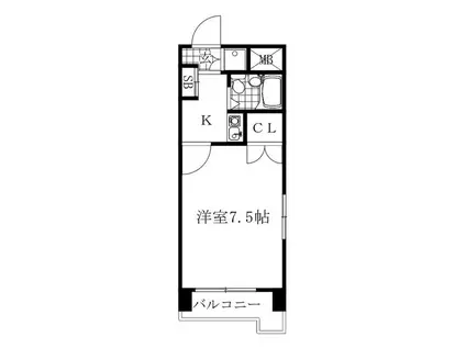 パストラル山口(1K/5階)の間取り写真