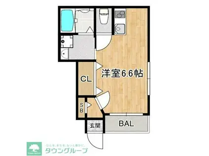 LA RECOLTE(ワンルーム/1階)の間取り写真