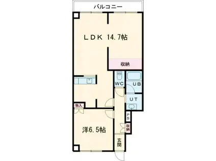 ドムス昭和(1LDK/2階)の間取り写真